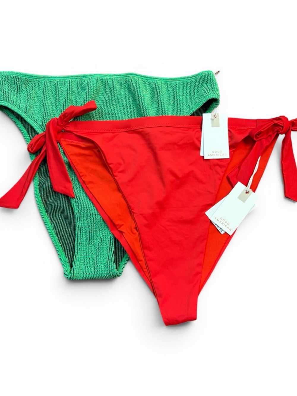 Bundle of 2 NWT Good American bikini bottoms fit L-XL